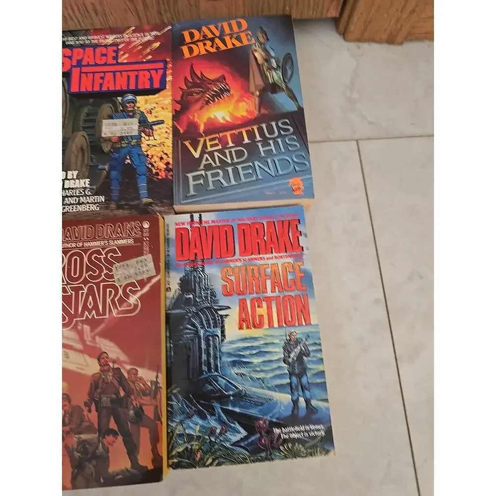 Lot of 10 VTG David Drake War‎ Military Fantasy Science Fiction Paperback Books